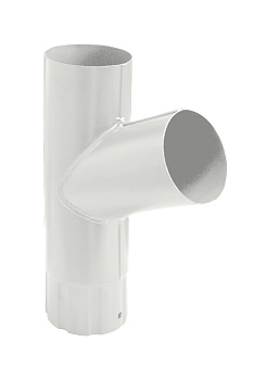 Тройник трубы Grand Line 90 мм RAL 9003 сигнальный белый