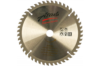 Диск пильный 190х48Тх20 дерево б/рез тон/отб. профи АТАКА