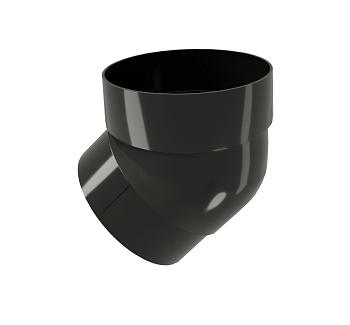 Колено трубы 45 град. ПВХ Grand Line черное (RAL 9005)