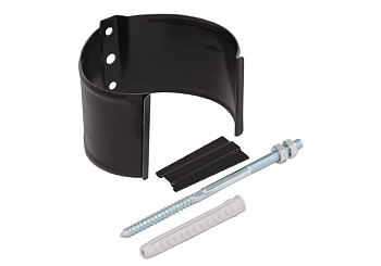 Хомут трубы металлический на камень Grand Line ПВХ коричневый (RR 32)