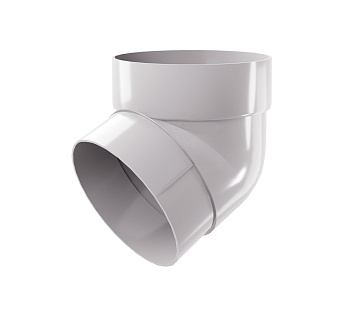 Колено трубы 67 град. ПВХ Grand Line белое (RAL 9003)