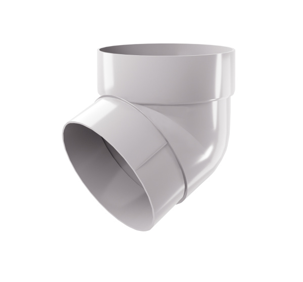 Колено трубы 67 град. ПВХ Grand Line белое (RAL 9003)