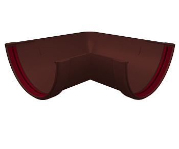 Угол желоба 90 град. Классика 120 ПВХ Grand Line шоколадный (RAL 8017)