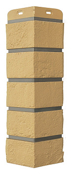 Угол Grand Line Состаренный кирпич Design песочный со швом RAL 7006