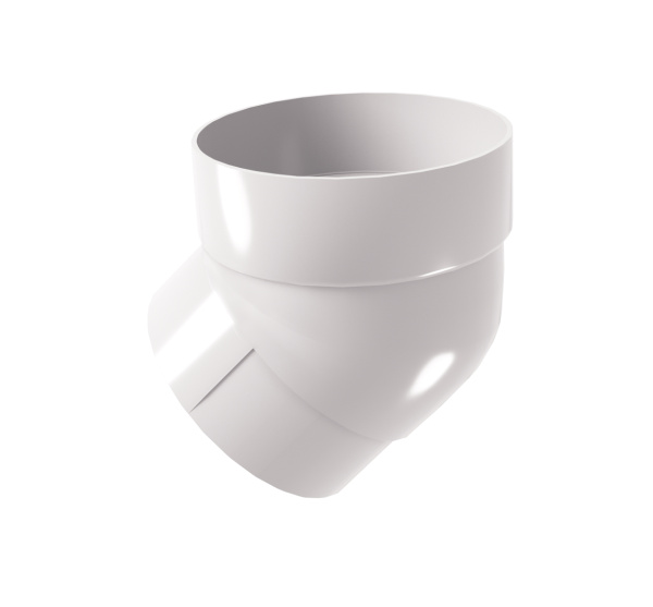 Колено трубы 45 град. ПВХ Grand Line белое (RAL 9003)