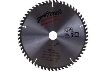 Диск пильный 250х60Тх30 дерево чистый рез профи АТАКА