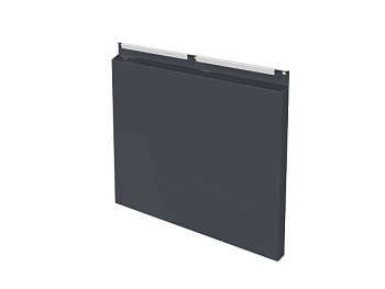 Кассета фасадная прямая закрытого типа 1,0 мм с порошковым покрытием RAL 7024 мокрый асфальт