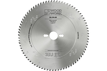 Диск пильный 250x30x3,2 FTR Z=80 по ЛДСП A=10° Woodwork 38.250.80