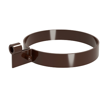 Хомут трубы Lite ПВХ Grand Line коричневый (RR32)