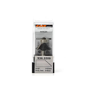 Фреза концевая фасочная с подшипником D=31,7 I=9,5 S=8,0 CMT PRO 936.3209