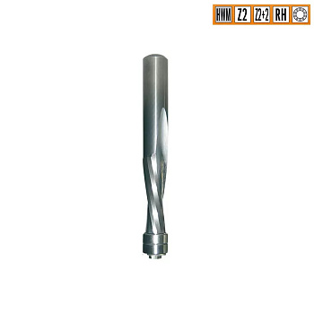 Фреза спиральная монолитная с подшипником 12,7x42x114 Z=2+2 S=12 RH CMT 190.127.11B