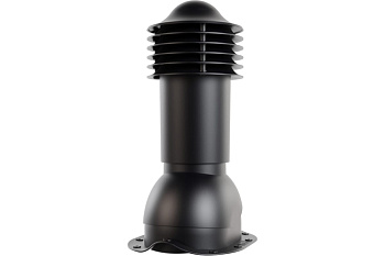 Вентиляционная труба для металлочерепицы Viotto D110 мм, H550 мм, утепленная, RAL 9005