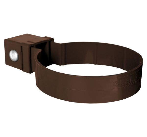 Хомут трубы Kliker ПВХ Grand Line Premium шоколадный (инд.упак.) (RAL 8017)