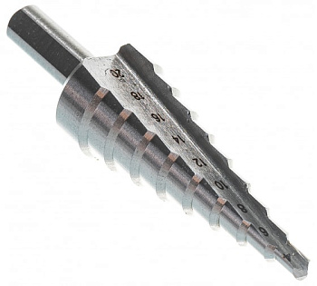 Сверло STAYER "MASTER" ступенчатое по сталям и цвет.мет., сталь HSS, d=4-20мм, 9ступ.d 4-20, L-75 мм