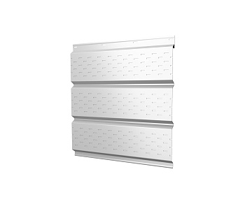 Софит металлический полная перфорация 0,45 PE с пленкой RAL 9003 сигнальный белый