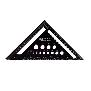 Угольник плотницкий 170мм алюминиевый метрический Woodwork CTR-170