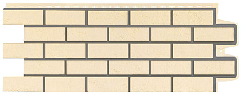 Фасадная панель Grand Line Состаренный кирпич Design бежевый со швом RAL 7006