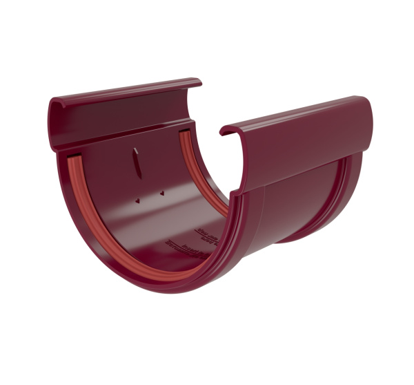 Соединитель желобов Дизайн 135 ПВХ Grand Line бордо (RAL 3005)