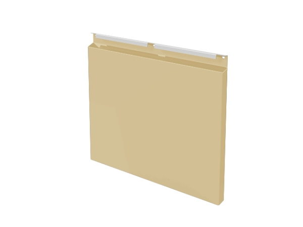 Кассета фасадная прямая закрытого типа 0,7 мм с порошковым покрытием RAL 1001 бежевый