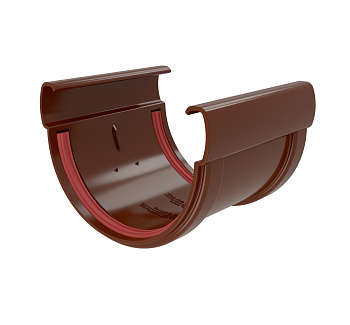 Соединитель желобов Дизайн 135 ПВХ Grand Line шоколадный (RAL 8017)