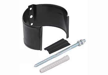 Хомут трубы металлический на камень Grand Line ПВХ графит (RAL 7024)