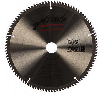 Диск пильный 255х100Тх30 дерево чистый рез профи АТАКА