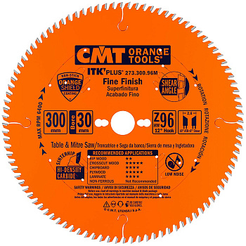 Диск пильный 300x30x2,6/1,8 12° 10° ATB + 8° SHEAR Z=96 CMT 273.300.96M