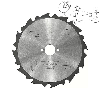 Пильный диск с PCD зубьями 210x2,4x1,6x30 Z=12 Woodwork 21.210.12