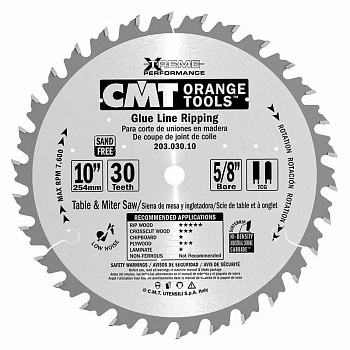 Диск пильный 254х3,2/2,2х30 Z=30 CMT 203.030.10M