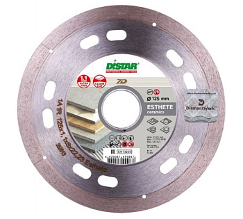 Круг алмазный 1A1R 125х1.1х8х22.225 Esthete DISTAR