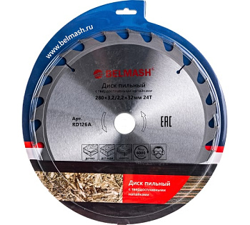 Диск пильный 280х3,2/2,2х32/30мм 24Т BELMASH RD126A