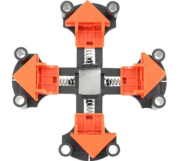 Набор 4-х зажимов для соединения под углом (60°, 90° и 120°). Пластик Woodwork CLM-003