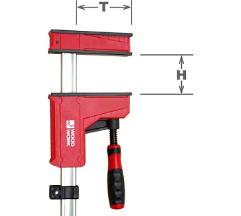 Комплект параллельных струбцин 1500х95, 2 штуки, Усилие прижима 600 кг Woodwork PCH-1590