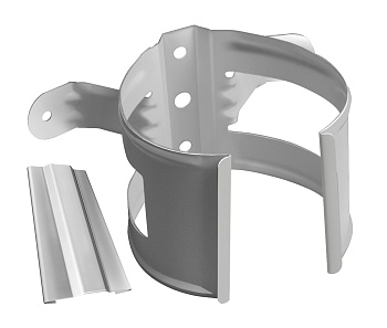 Кронштейн трубы Grand Line на дерево 90мм RAL 9003 сигнальный белый