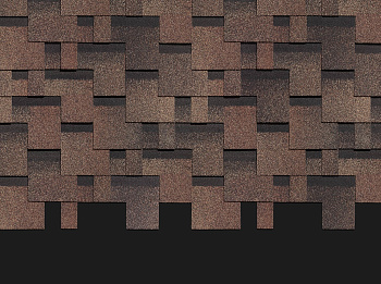 Гибкая черепица DOCKE PIE PREMIUM Коллекция Генуя цвет Трюфель 3м2