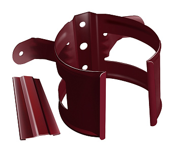 Кронштейн трубы Grand Line на дерево 90мм RAL 3005 красное вино