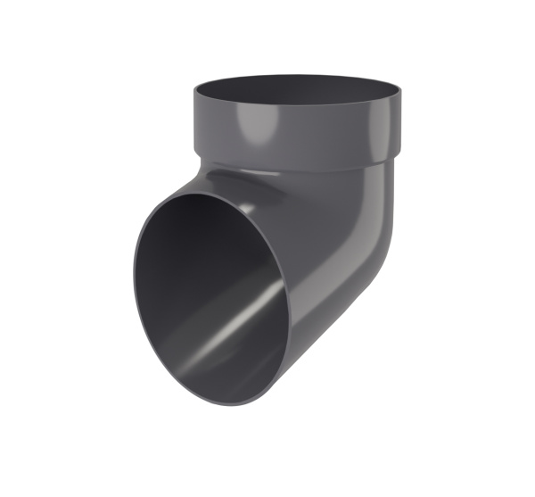 Колено сливное ПВХ Grand Line графит (RAL 7024)