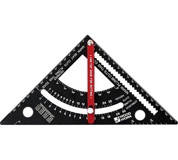 Угольник плотницкий 170 мм со сдвижным упором алюминиевый Woodwork PTR-170