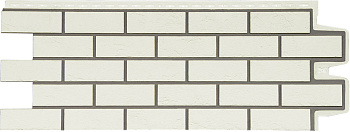 Фасадная панель Grand Line Состаренный кирпич Design молочный со швом RAL 7006