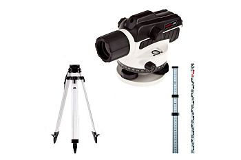 Оптический нивелир ADA RUBER 32+рейка нивелирная телескопическая STAFF 5+штатив ELEVATION 16B телес