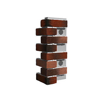 Угловой элемент для термопанели White Hills Сити Брик Т375-75, толщина панели 60 мм