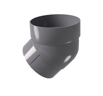 Колено трубы 45 град. ПВХ Grand Line графит (RAL 7024)