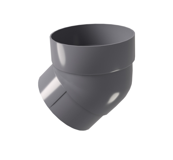 Колено трубы 45 град. ПВХ Grand Line графит (RAL 7024)