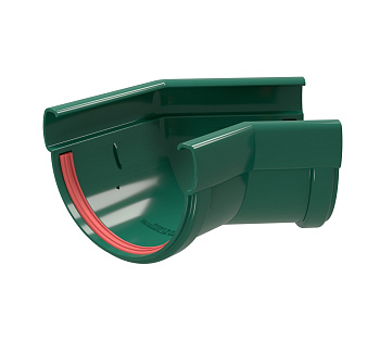 Угол желоба 135 град. Дизайн 135 ПВХ Grand Line зелёный (RAL 6005)