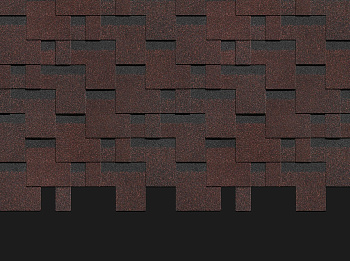 Гибкая черепица DOCKE PIE PREMIUM Коллекция Генуя цвет Какао 3м2