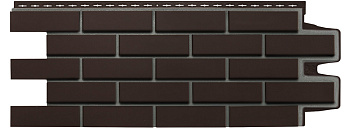 Фасадная панель Grand Line Клинкерный кирпич Design шоколадный со швом RAL 7006