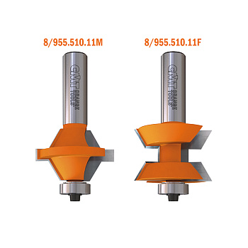 Фреза концевая для соединения шип/паз D=40,0 I=25,4 S=12,0 L=74,5 CMT 955.510.11