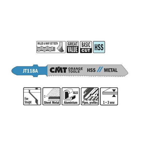 Пилки лобзиковые (металл-чистовой рез) CMT JT118A-5 (convert.io)