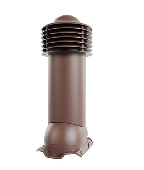 Труба вентиляционная Viotto для профнастила С20, D125 мм, H650 мм, утепленная RAL 8017