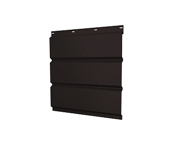 Софит металлический центральная перфорация 0,45 PE с пленкой RAL 9005 черный